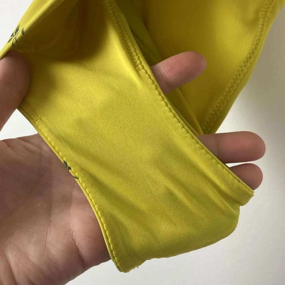 Aerie Crossover High Waist Cheeky Bikini Bottoms Women’s Size Medium Yellow Swim - Image 7