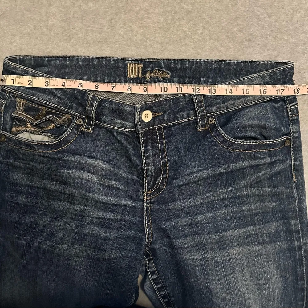 KUT from the Kloth Womens Boot Cut Denim Jeans size 12 Dark Wash KP643MA2 - Image 8