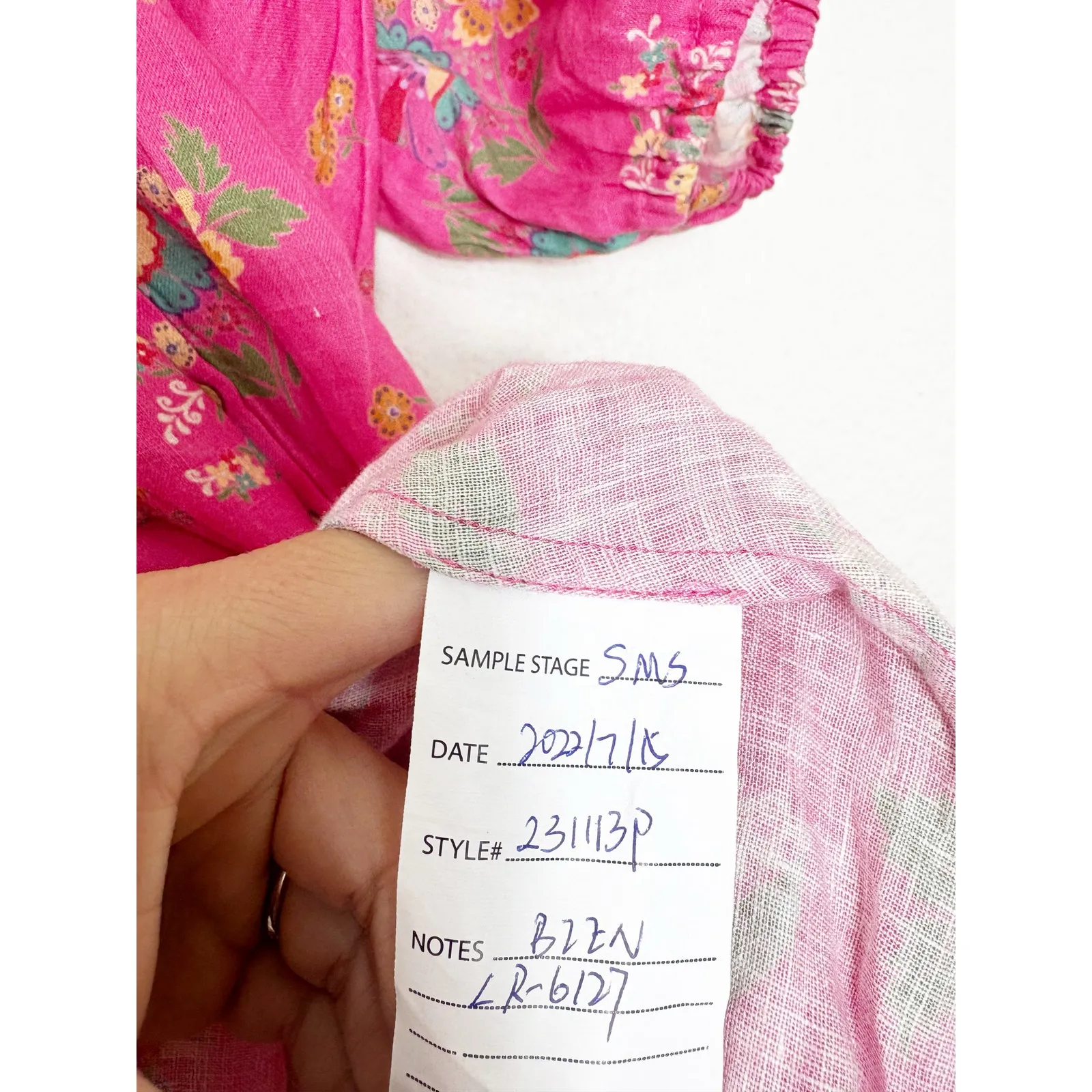 Spell & The Gypsy Solstice Linen Tunic Mini Dress Sz
Small Floral Linen Babydoll Pink - Image 7