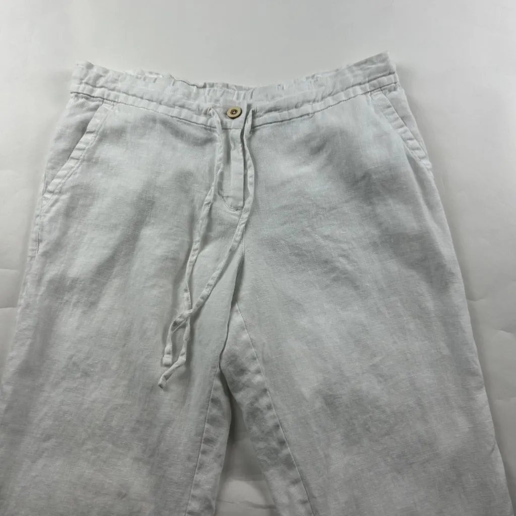 Tommy Bahama White Linen Ankle Pant S - Image 2