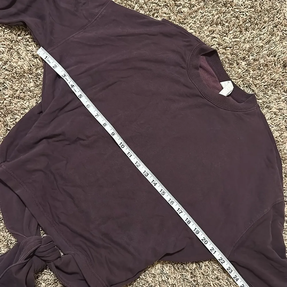 Athleta Tie Crewneck Sweater Purple Small - Image 10