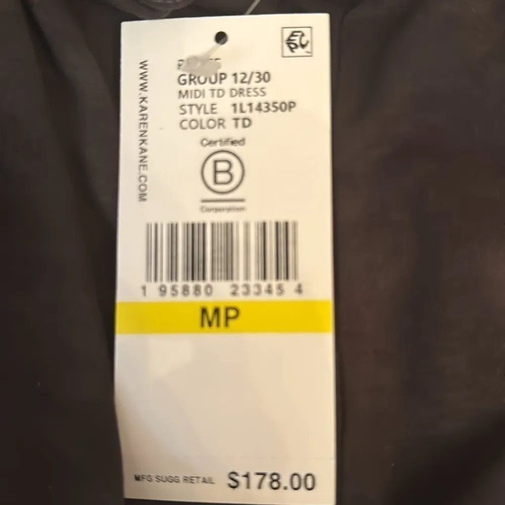 Karen Kane black/white rayon/spandex jersey spandex dress. Pull on. Size M/P. - Image 5