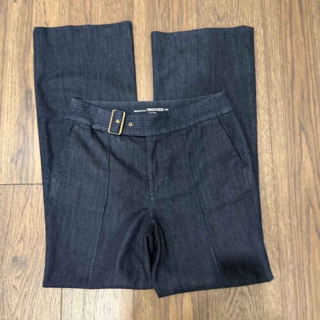 Chico’s denim jeans wide leg buckle belted - Image 3