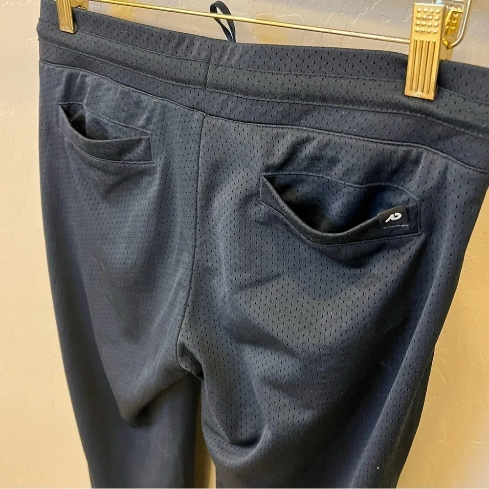 Nike straight leg pants, split hem w snaps, perforated, fully lined, navy blue S - Image 4
