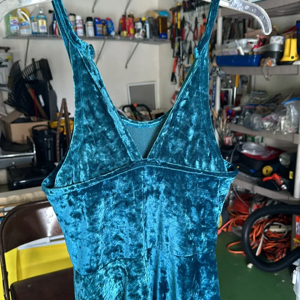 Crushed velvet mini dress - Image 4