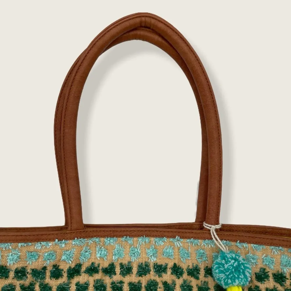 Steven by Steve Madden River Ombré Tassel Shoulder Bag Tote Green Blue Brown Yellow - Image 4