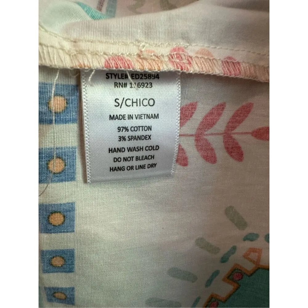 Size S Easel Los Angeles Party Fruit Print Cotton Tiered Midi Dress - Image 8