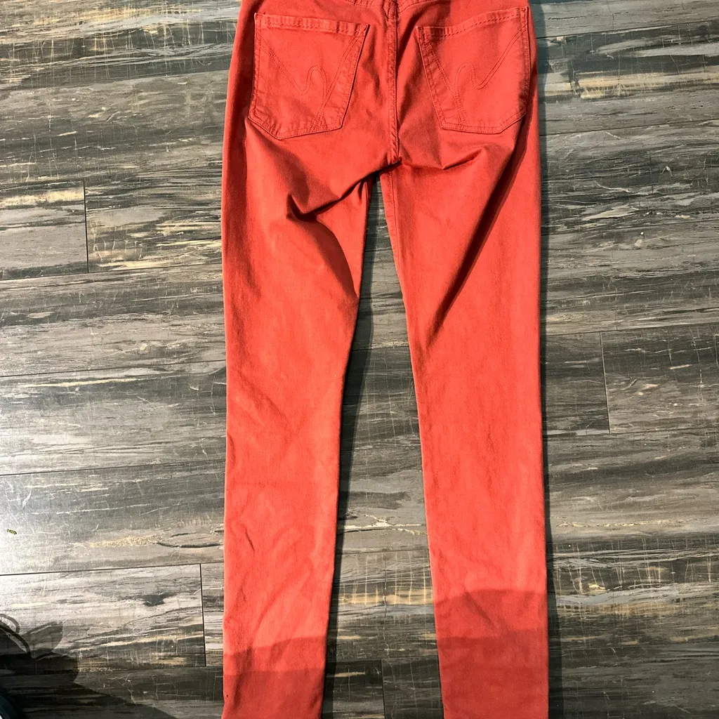 Citizens of Humanity Thompson Medium‎ Rise Cropped Skinny rust jeans Brand $198 - Image 4
