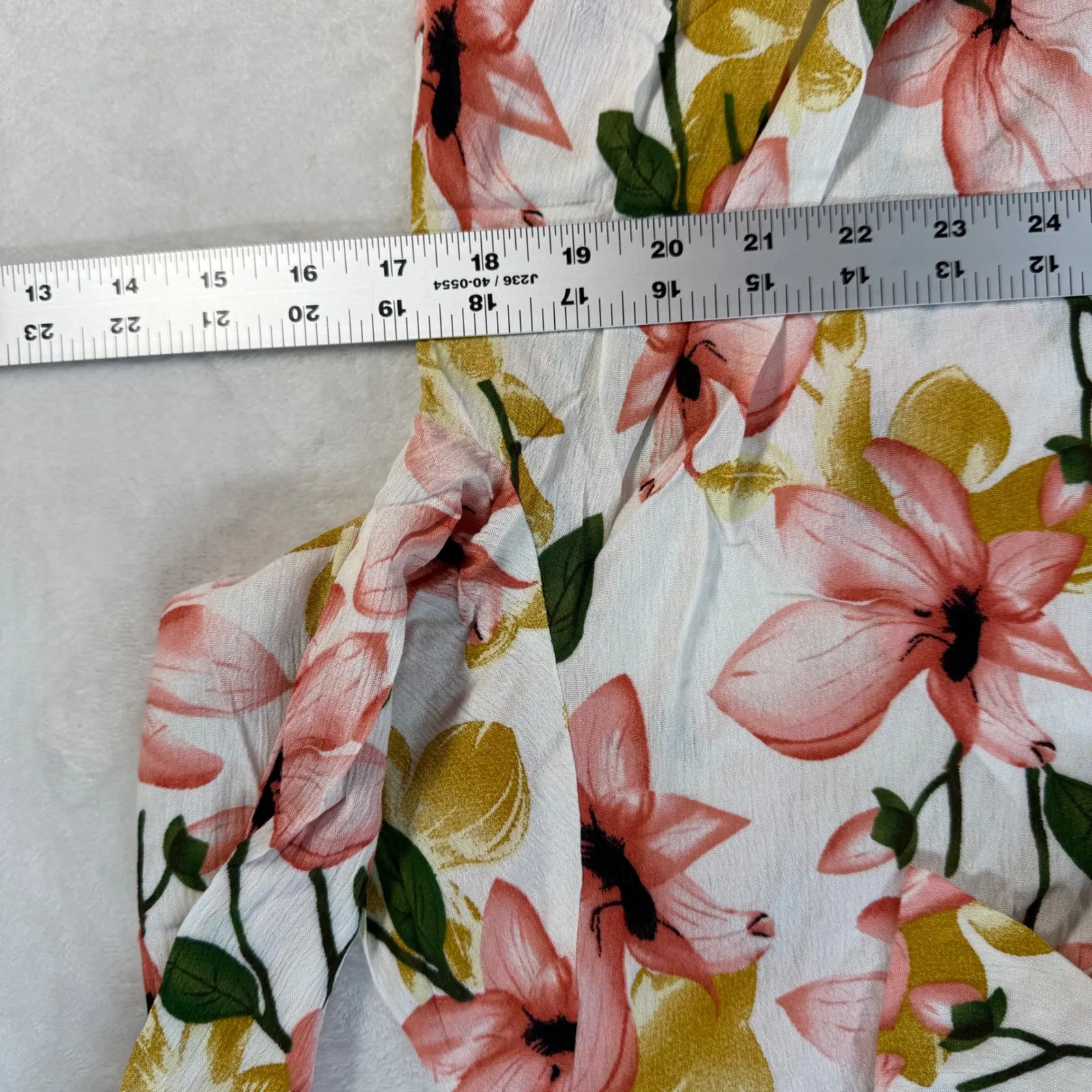 Vacate Anthropologie Floral Button Down Top Blouse Long Sleeve Pink Casual Sz S - Image 3