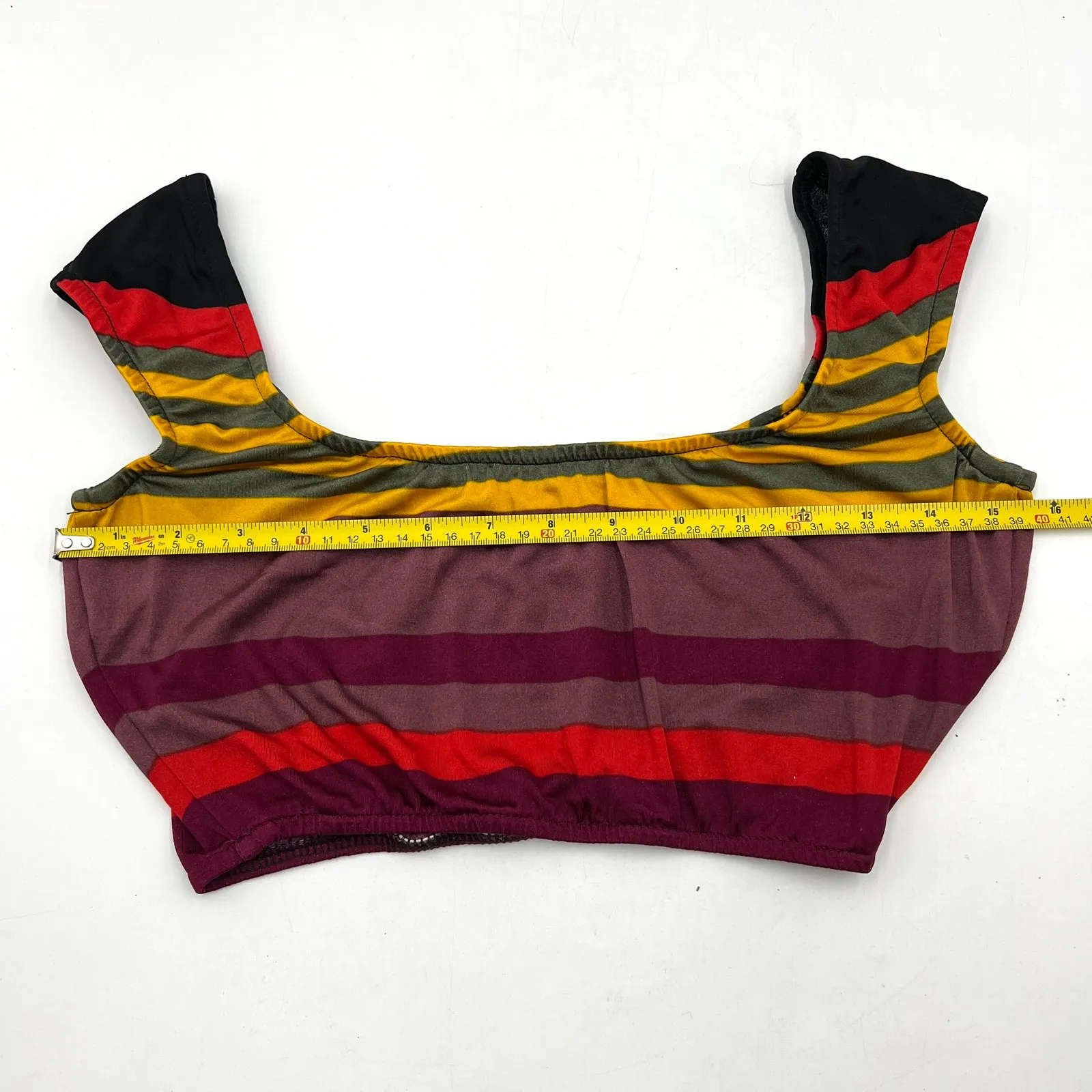 Vintage 80s Christian Dior Beachwear Bikini Striped Scoop Neck - Image 4