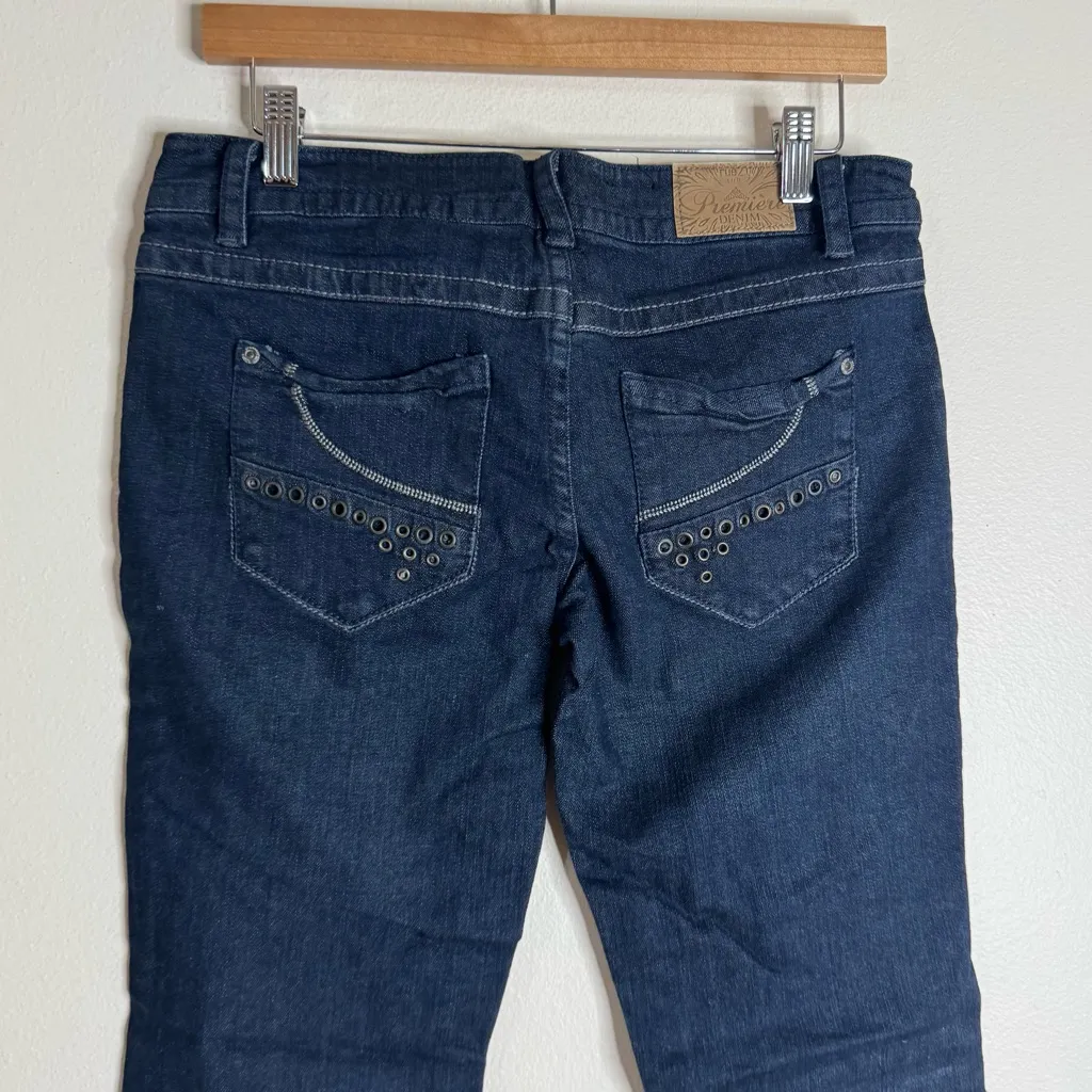 Rue 21 premier denim ladies dark bootcut jeans size 3 Y2K rodeo , western Blue - Image 6