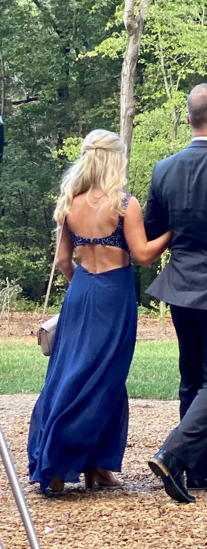 Navy Formal Dress Blue Size 4 - Image 2