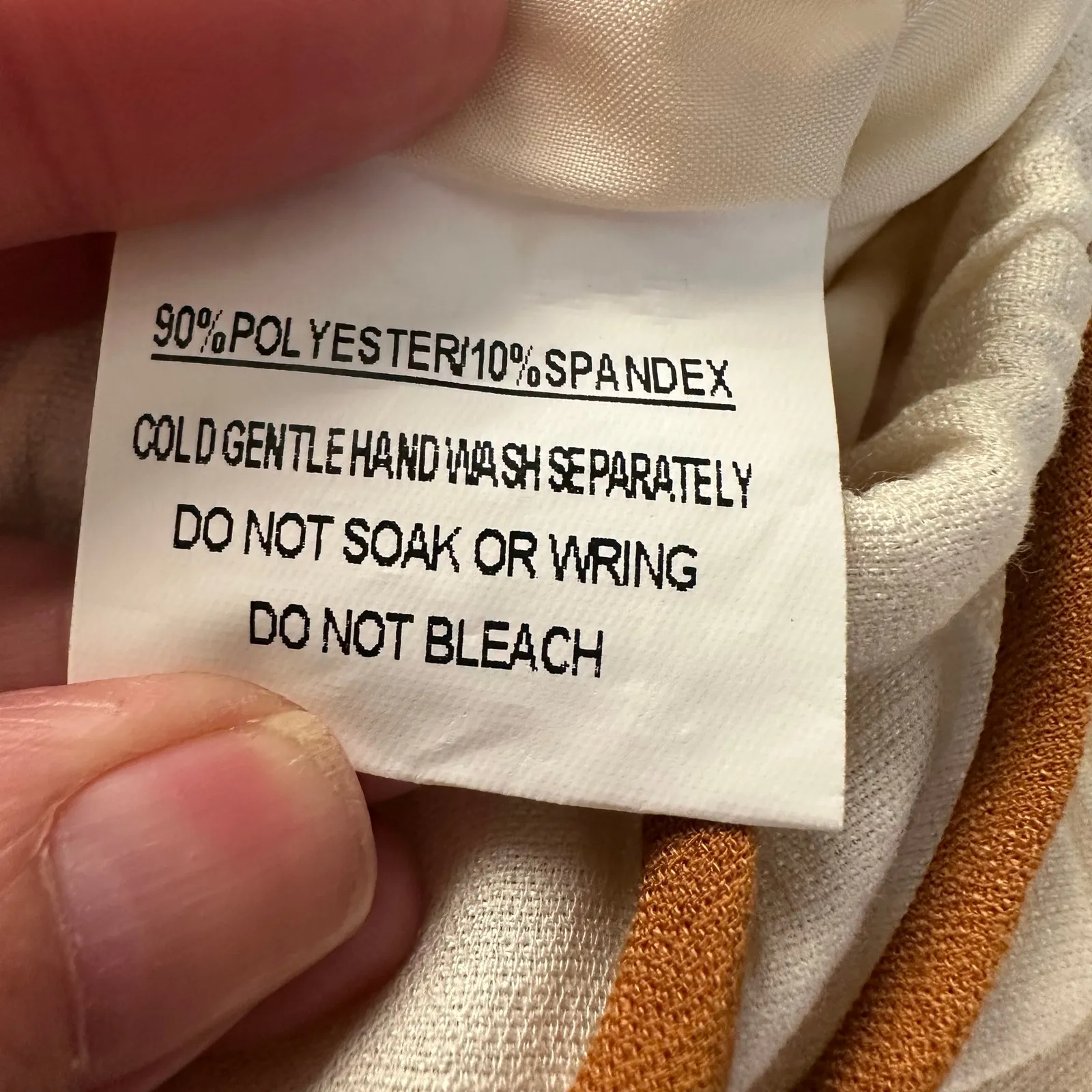 Indikah Womens size XS Maghan Side Print Lined Pants Beige Wide Leg Boho Beachy - Image 12