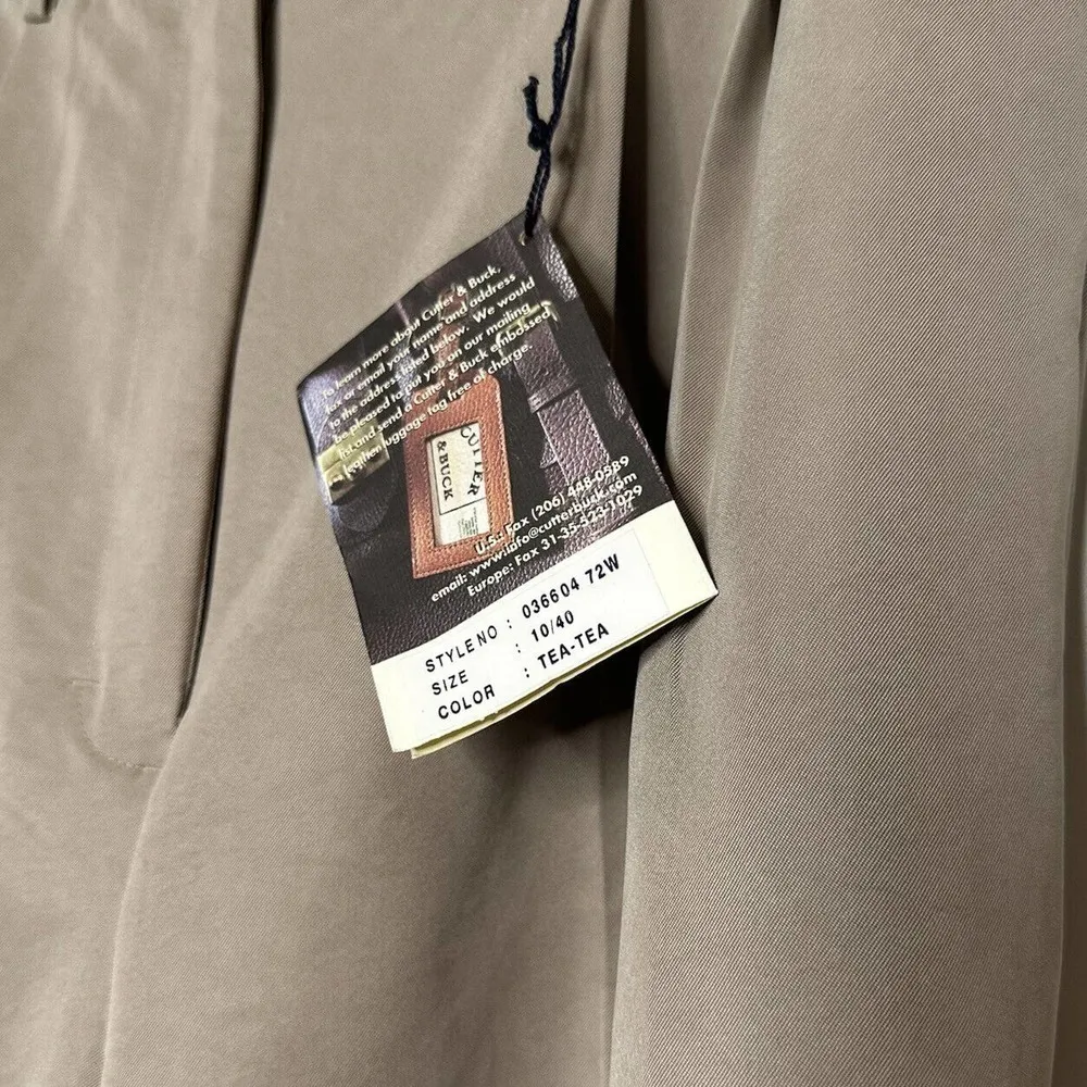 NWT Cutter & Buck Golf Slacks Womens Twill Microfiber Dress Pants Tan Size 10/40 - Image 4