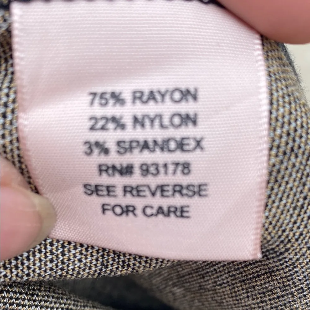 New Woman’s XS Philosophy Gray Plaid Trouser Leggings Career Office Business - Image 7