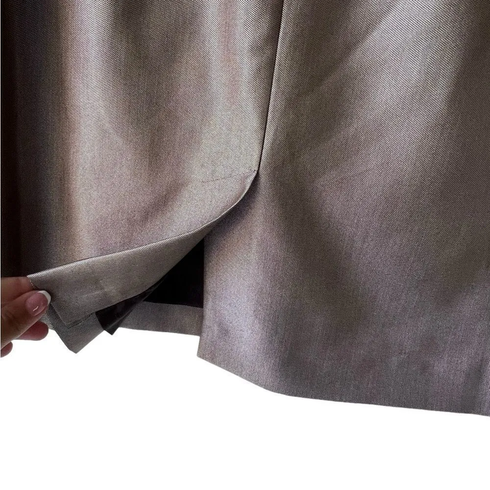 NINE WEST Women’s Suit Classic blazer & skirt brown  3/4 Puff Sleeves Size 12. - Image 8