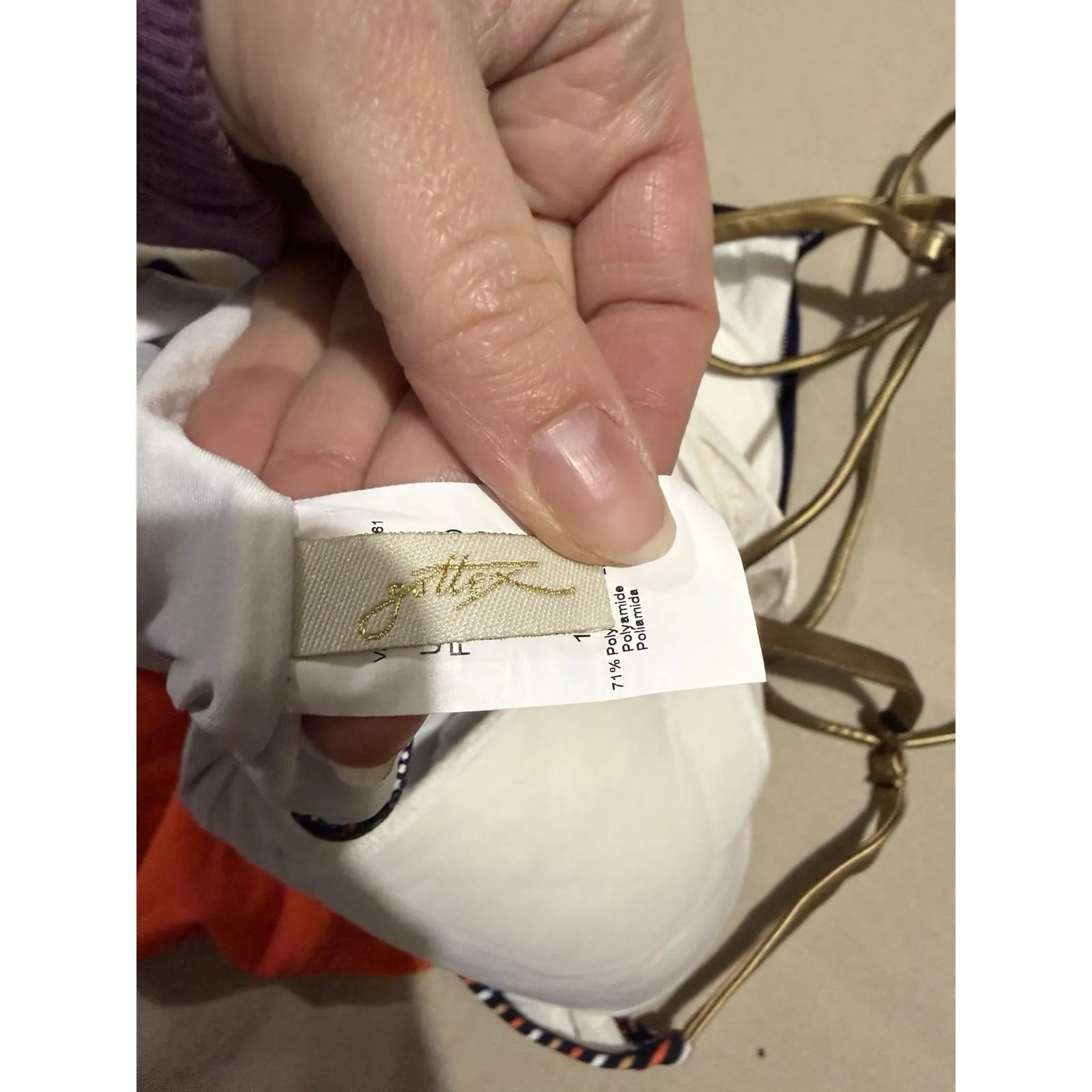 NWT GOTTEX MARITIME ORANGE V-NECK STRAPPY BACK ONE-PIECE SWIMSUIT Size 8 - Image 6