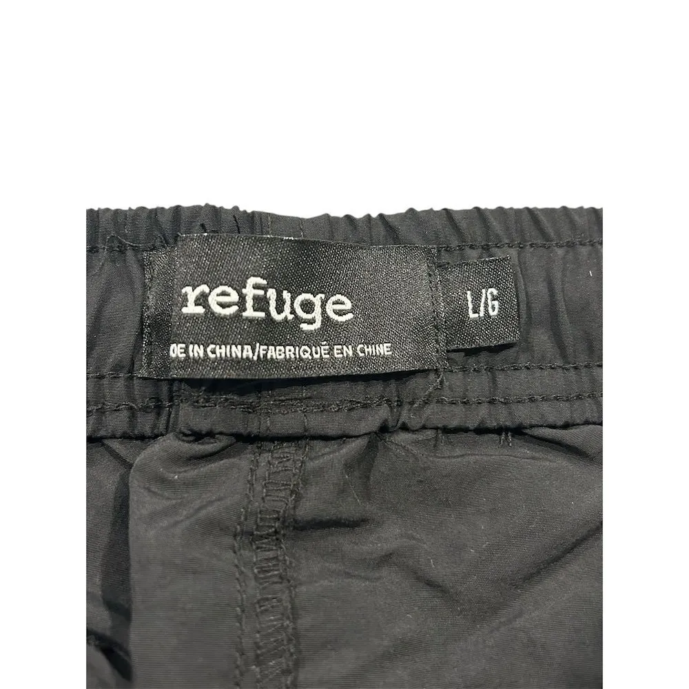 Refuge Cargo Mini Skirt Women's Size L Black Elastic Waist Pockets Casual NEW - Image 6