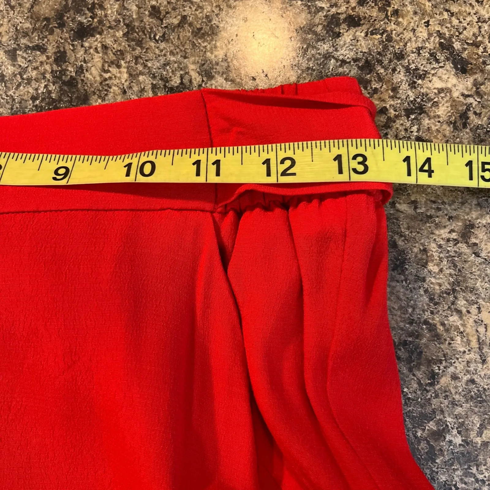 Wilfred Aritizia Red Wide Leg Crop Pants Tie in the Back Small Elastic Waist - Image 12