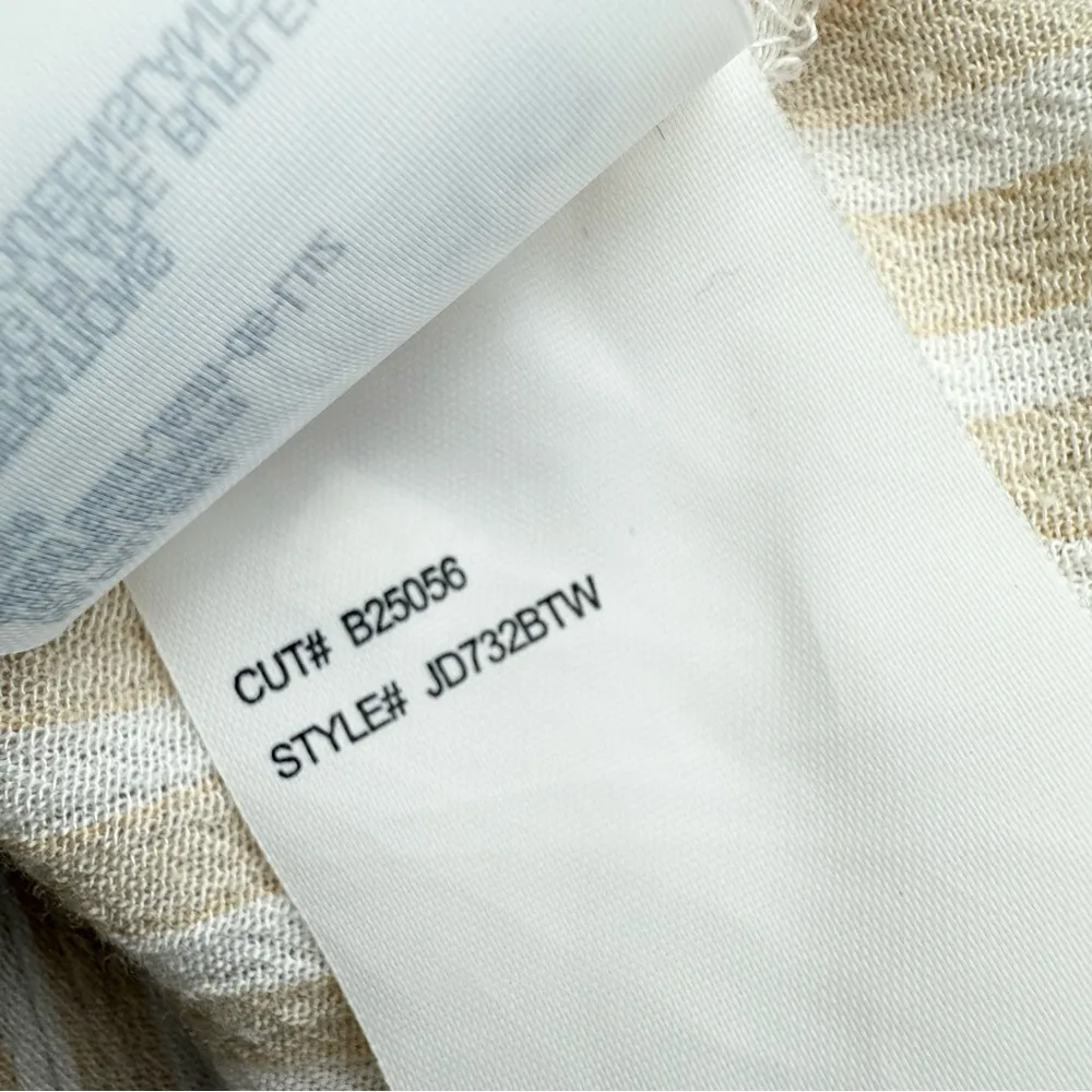 Billabong Twist Tie Front Striped Sleeveless Midi Dress Cream Sz M - Image 9