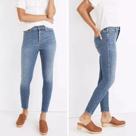 NEW Madewell 10" High-Rise Skinny Crop Jeans in Bradfield‎ Wash, 29 - Image 3
