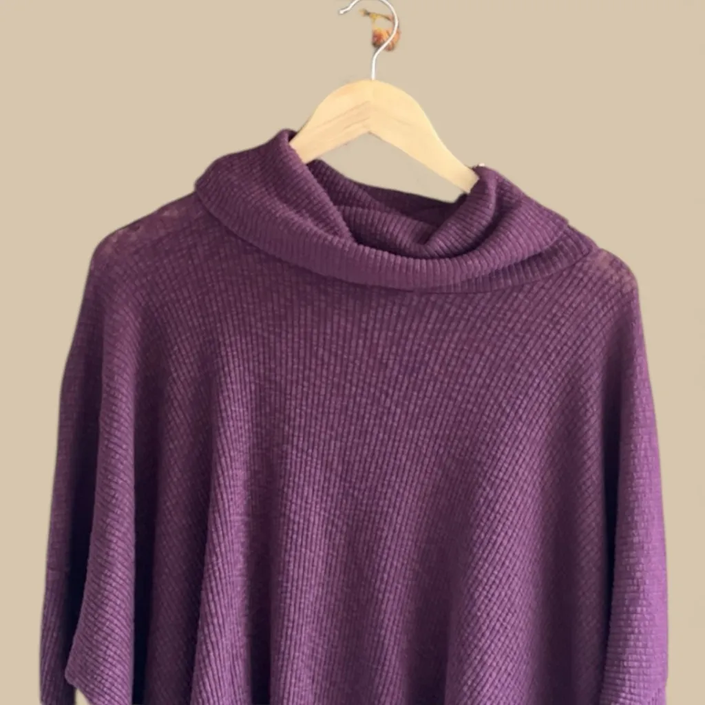 Free People Beach World Traveler Split Back Ribbed Pullover In Plum - Image 5