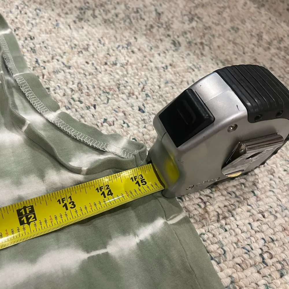 green lily pad tie dye cropped tank top S - Image 11