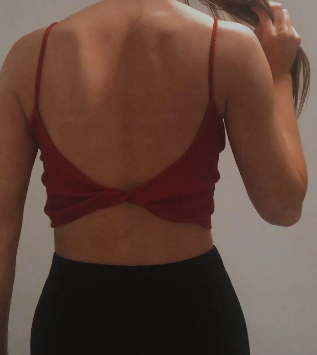 SheIn knot back cropped top - Image 2