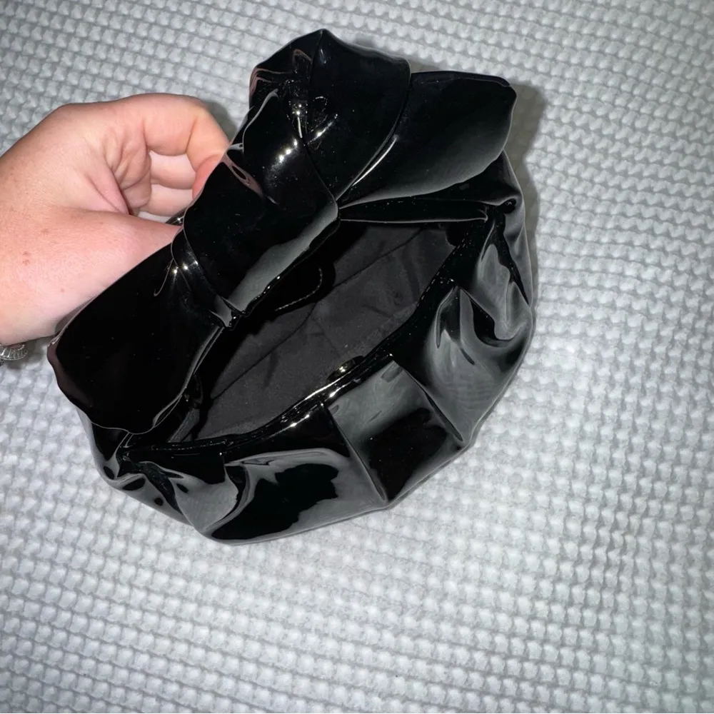 Anthropologie  black patent leather bag - Image 4