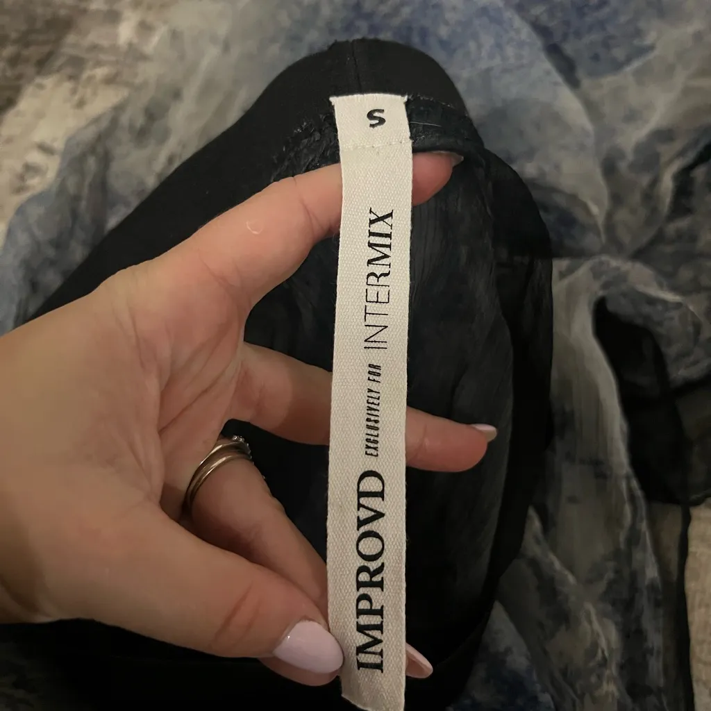 IMPROVD Exclusively For Intermix Blue Slit Midi Skirt Size Small - Image 7