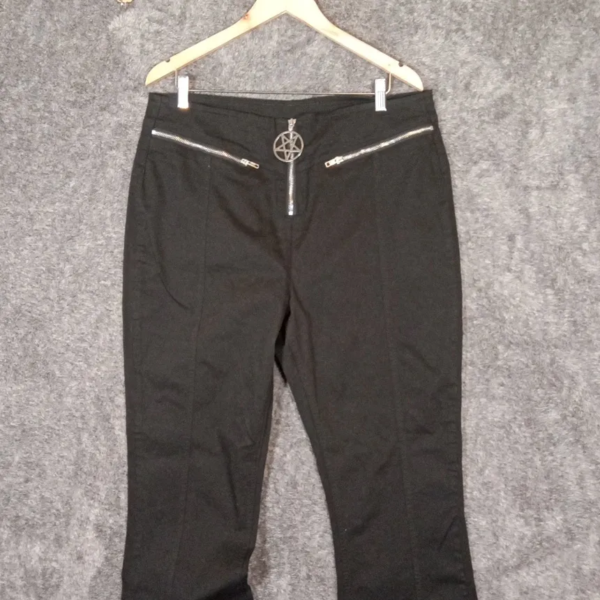 Killstar Wide Leg Emo Goth Gorpcore High Rise Party Womens XXL Black - Image 3