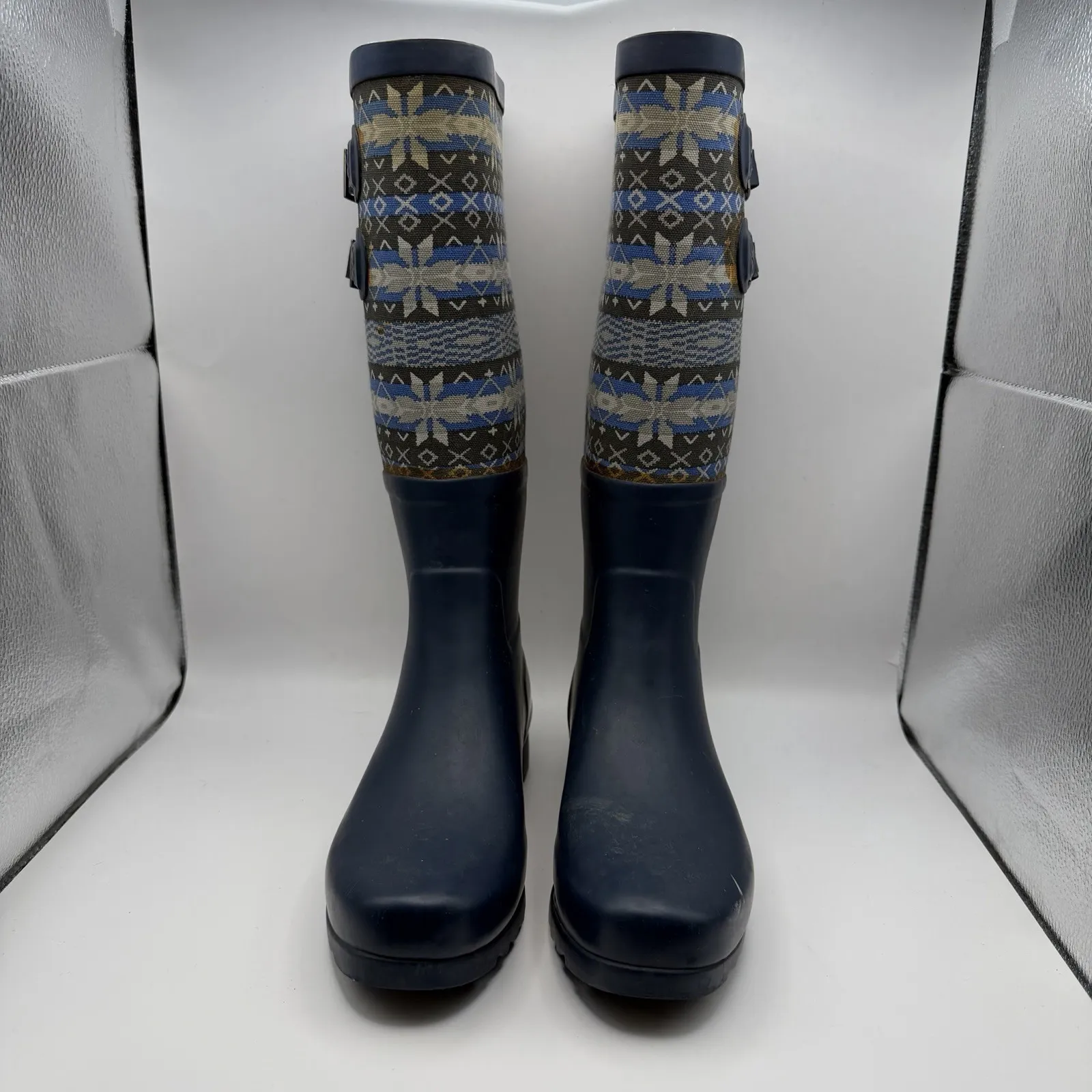 UGG AUSTRALIA 3460 Women's US 8 Sabene Blue Rubber Boots - Image 3