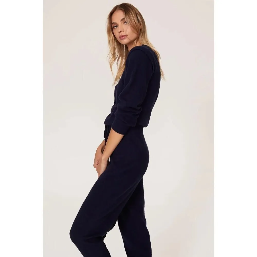Central Park West Homes Knit Jumpsuit in Blue Large Womens sweater outfit - Image 11