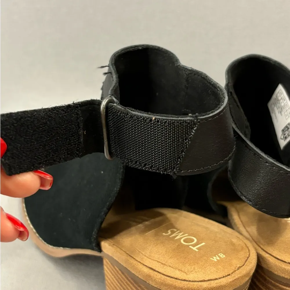 Tom’s Grenada open toe bootie sling back size 8 - Image 4