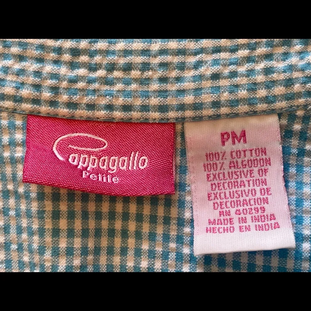 Cappagallo Petite Blue & White Capri Pants Set Size undefined - Image 3