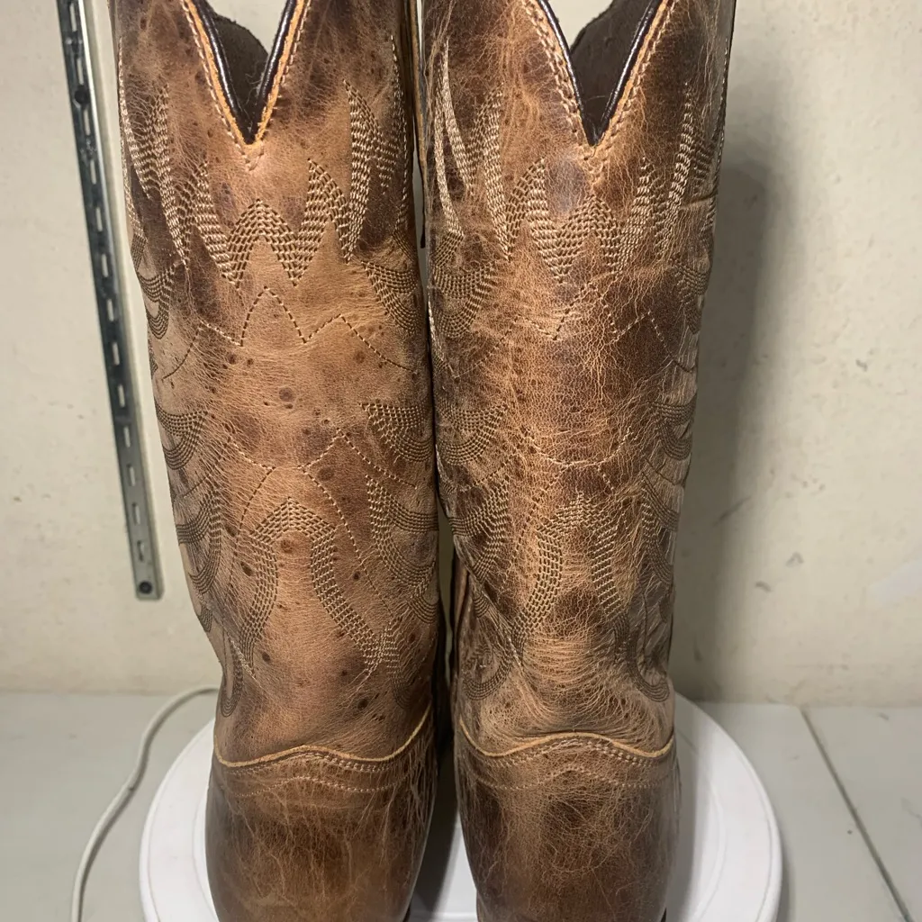 Abilene Boot Company Women Brown Rawhide Leather 9.5 Boots. 2846 - Image 3