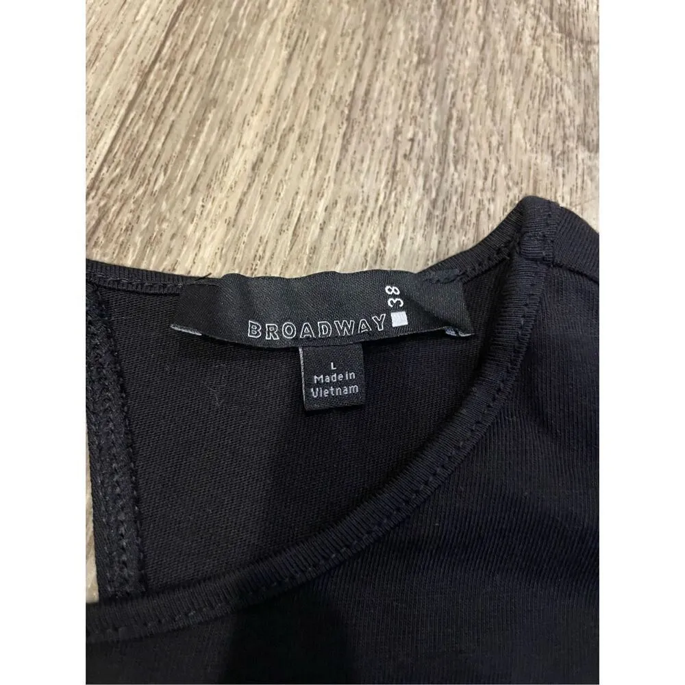 Broadway Short Sleeve Top Black Large New Black - Image 2