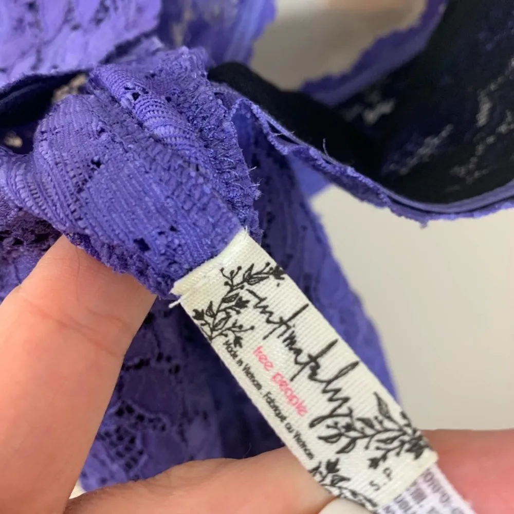 Intimately Free People Avery Lace Deep Periwinkle Bodysuit - Image 2