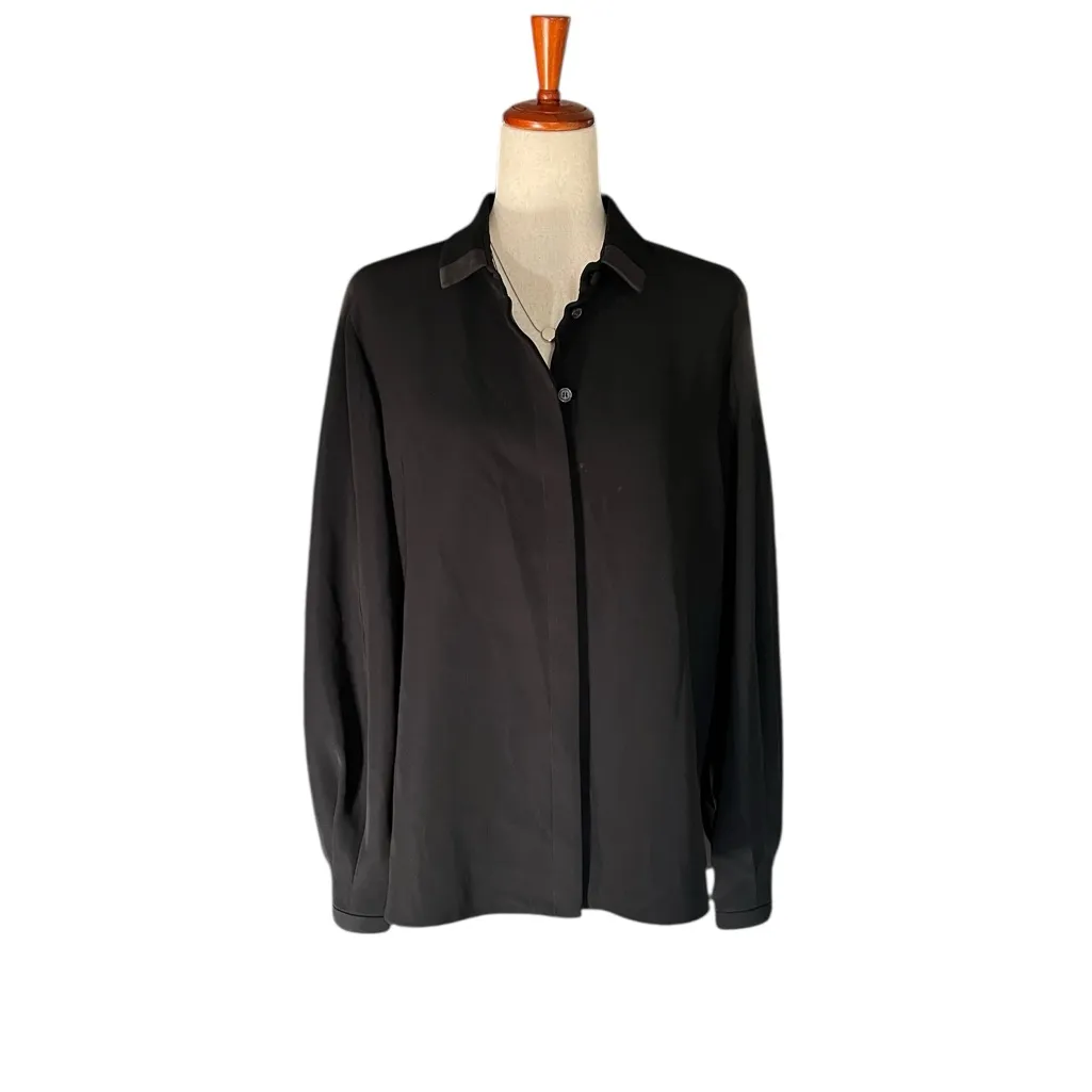 Emporio Armani hidden button down blouse - Image 10