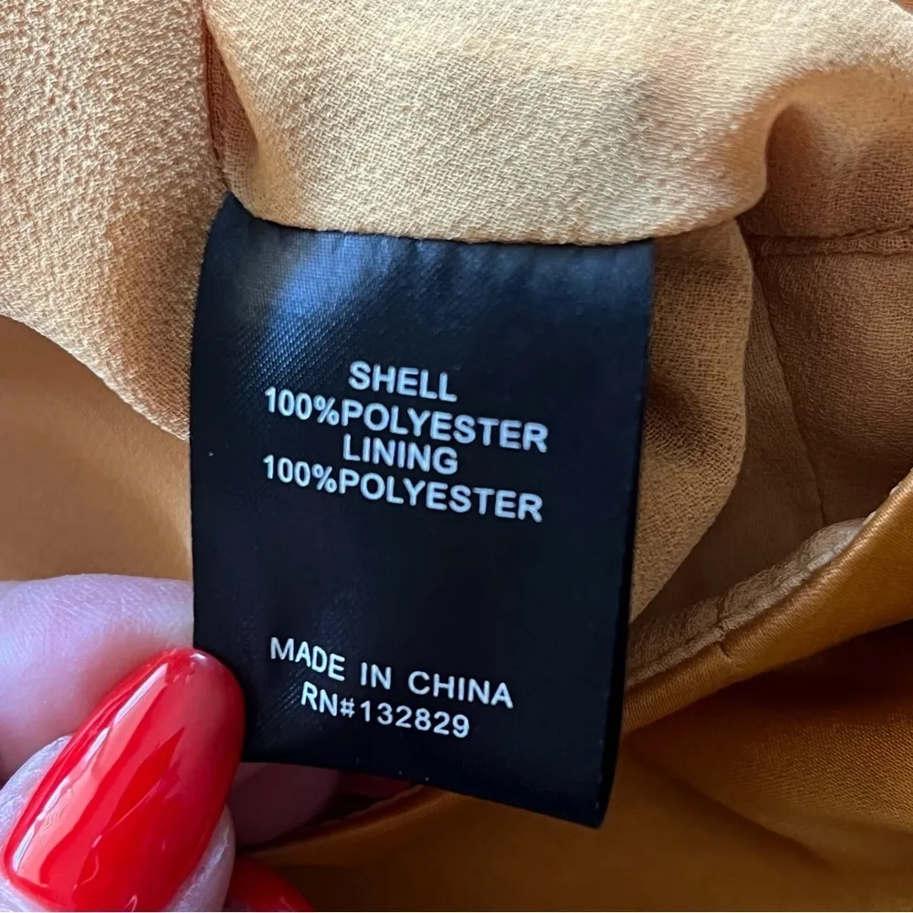 Camila Cohelo Gabriella cropped top In Gold long bishop sleeve, size S - Image 12