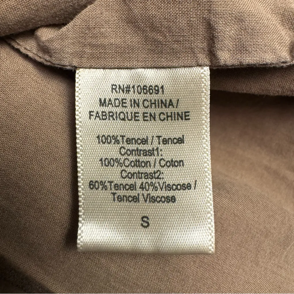 Young Fabulous & Broke YFB Clara Boho Olive  Tencel utility retro jacket size SM - Image 5