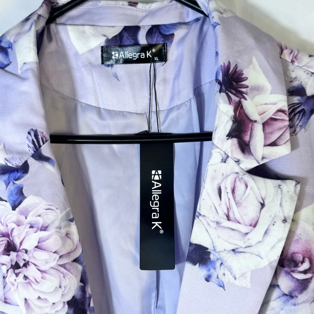 NWT Allegra K Women’s Open Front Blazer – Lightweight Crop Suit Jacket – XL - Image 8