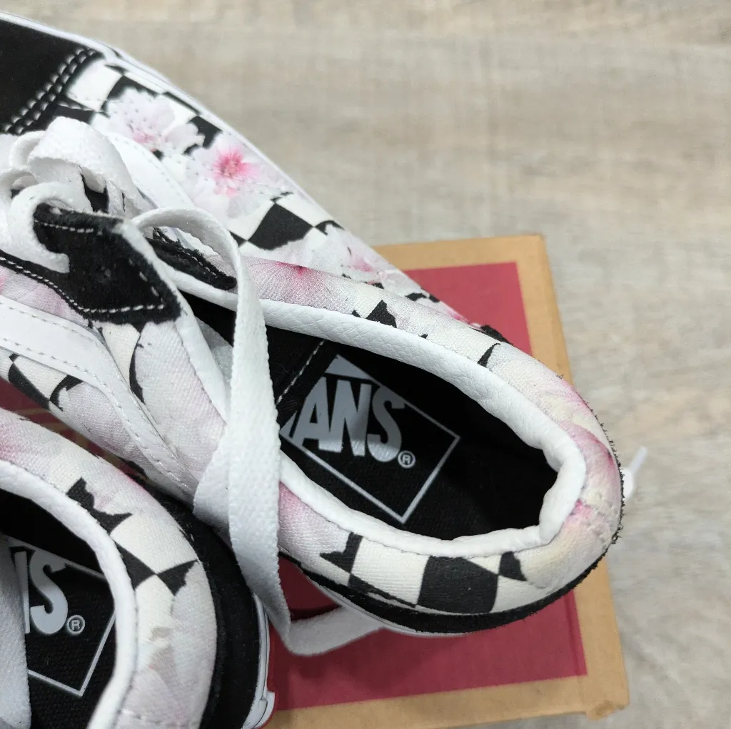 NIB Vans Old Skool Hibiscus Check Unisex Low Top Sneakers Size 5.5 - Image 7