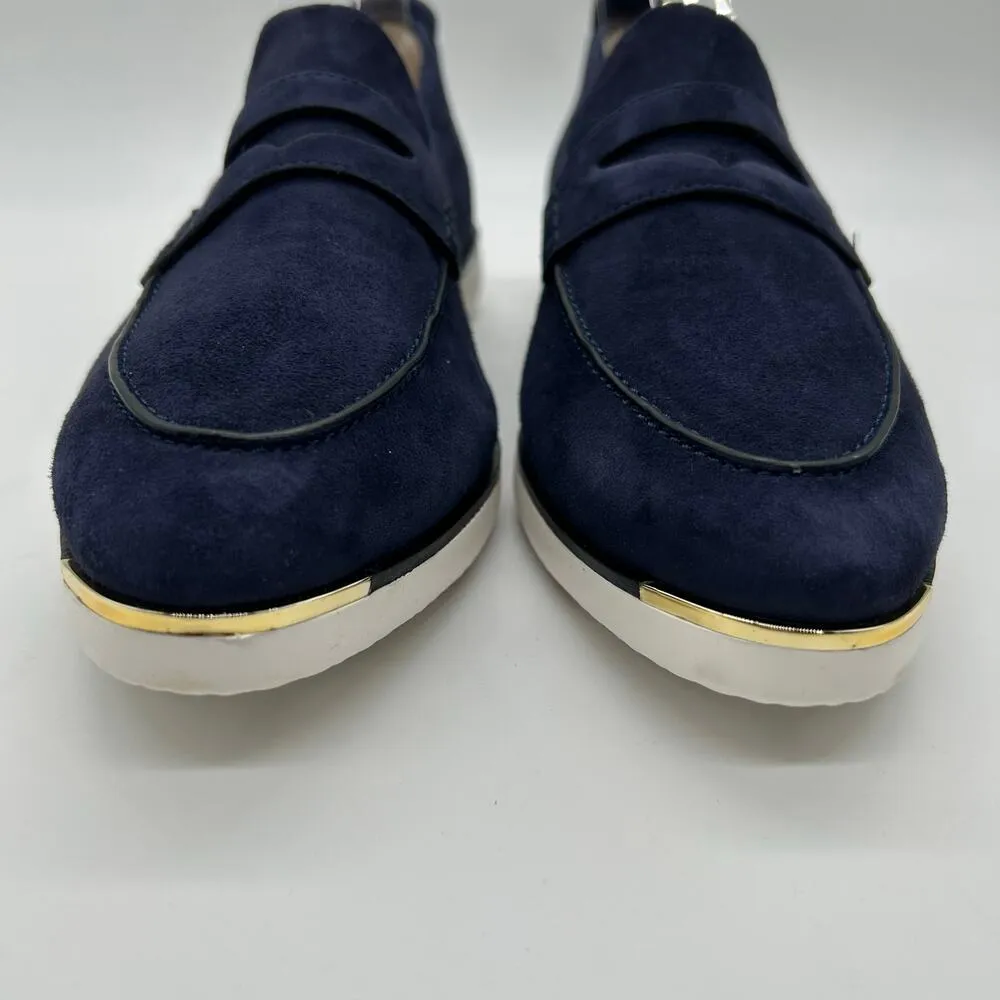 Cole Haan Shoes Womens 8.5B‎ Narrow Blue Suede Grand Ambition Troy Penny Loafer Size undefined - Image 2