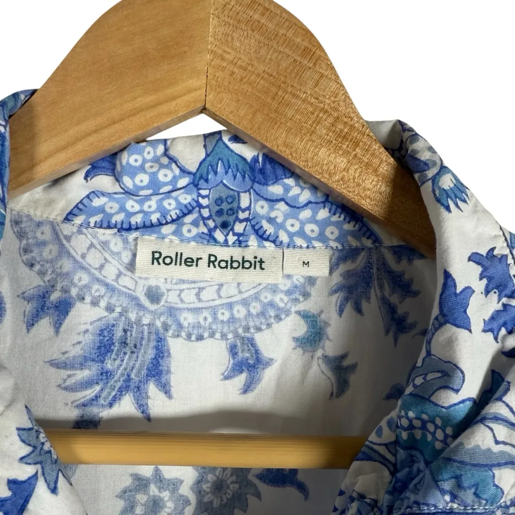 Roller Rabbit Women’s Amanda Printed Loungewear Top in Blue/White Size M - Image 7