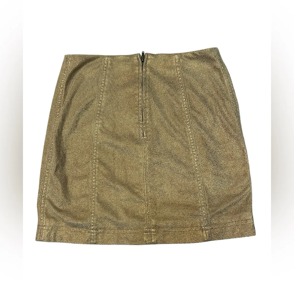 FREE PEOPLE Vegan Suede MODERN FEMME Mini Skirt Size 0 - Image 4