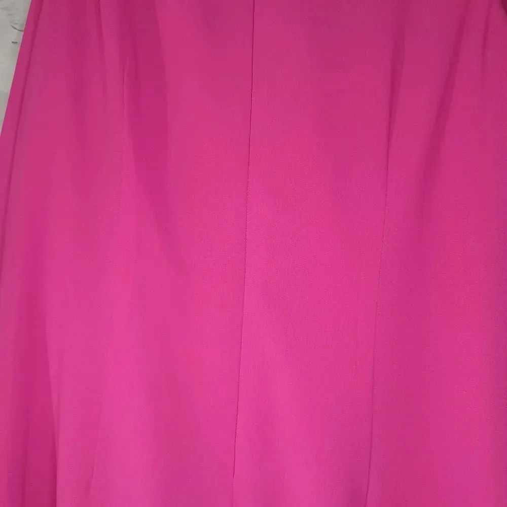 Vince Camuto Hot Pink layered chiffon Flounce dress size 8 - Image 14