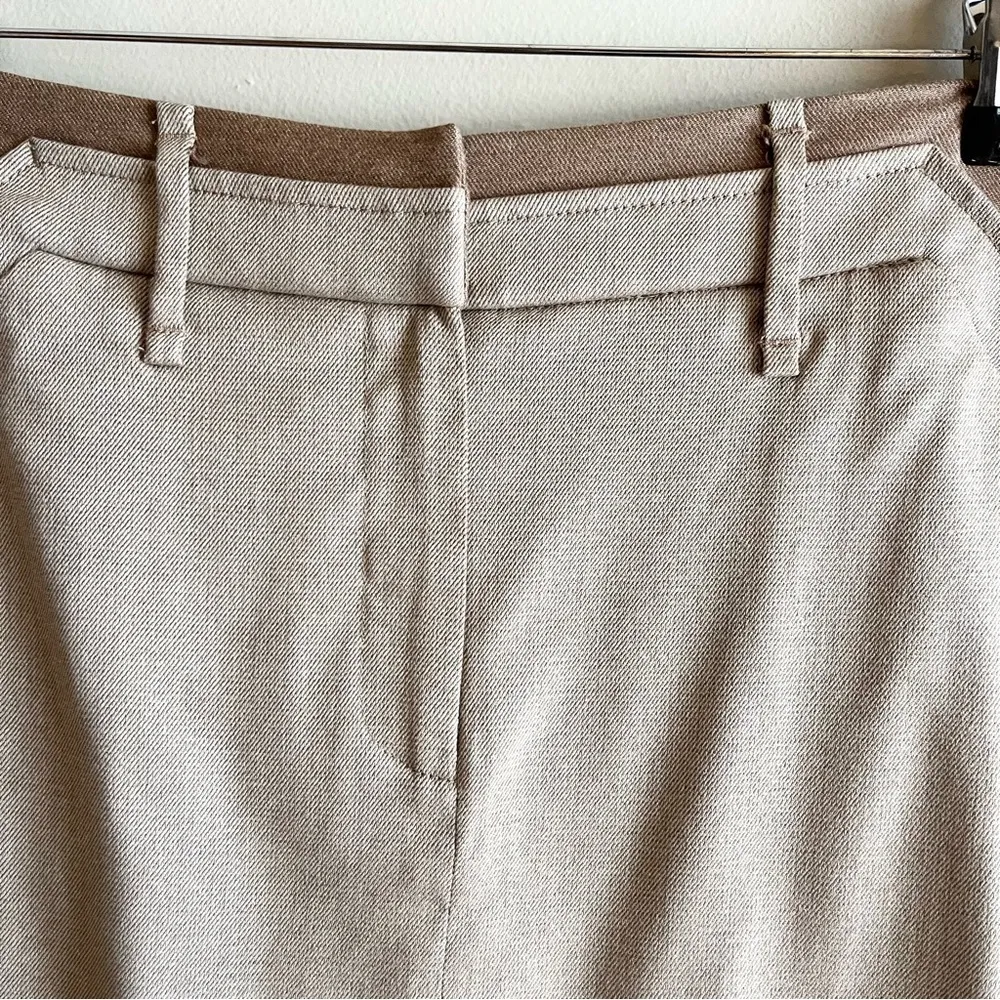 ETCETERA Pencil Skirt With Pocket in Tan & Brown, Viscose Blend, Size 4 - Image 2