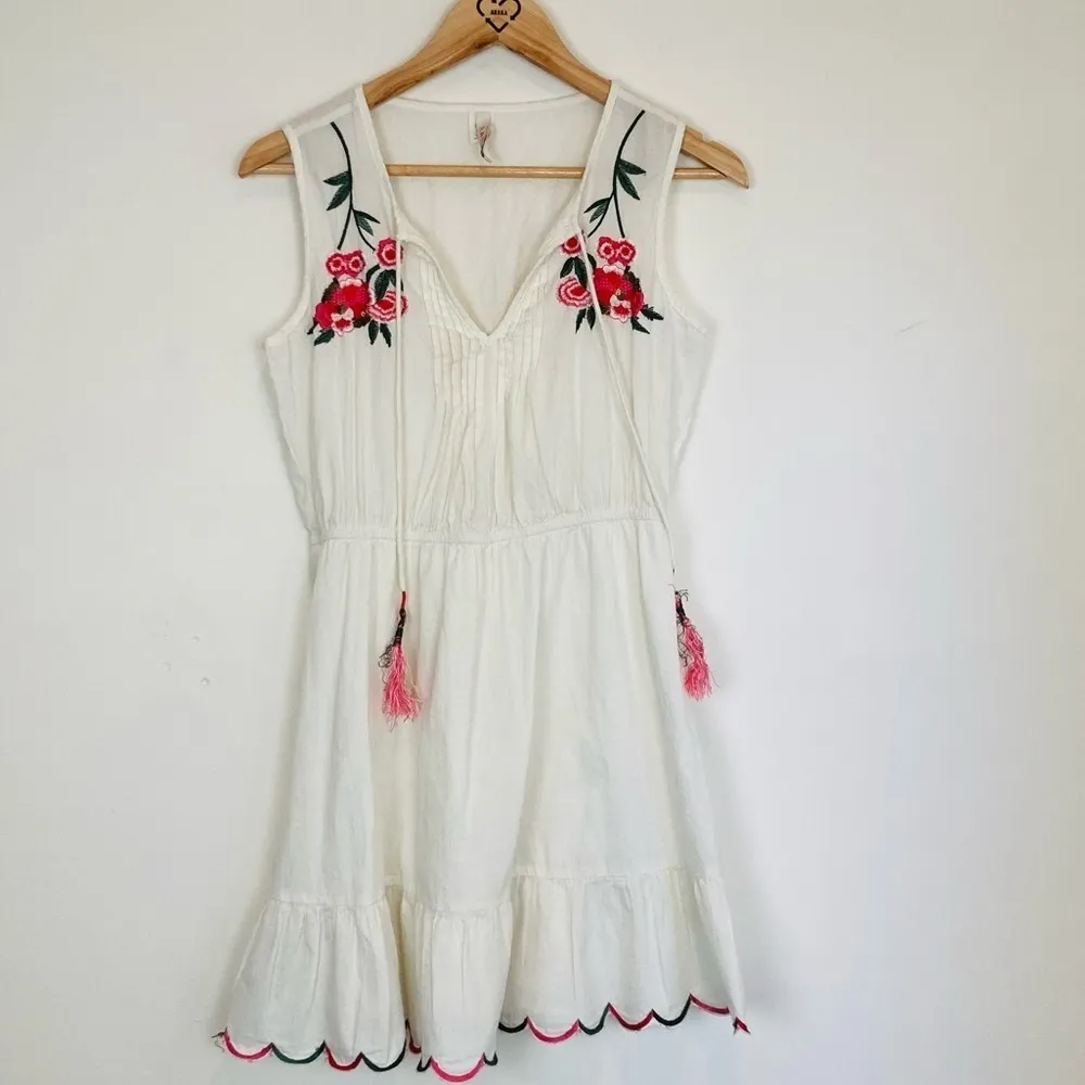 Raga Anthropologie embroidered and embellished summer mini dress. Size medium. - Image 2