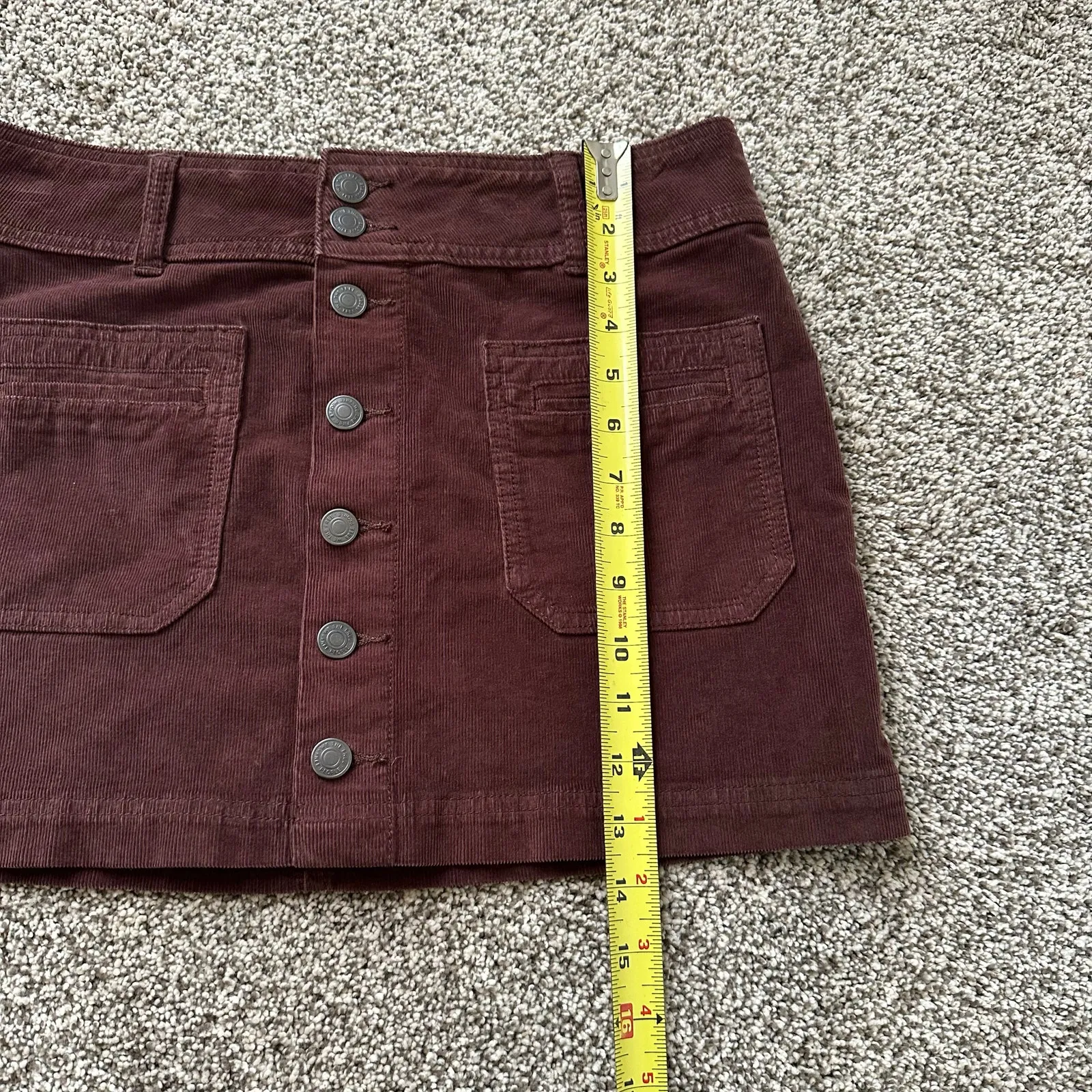We the Free (Free People) brown corduroy mini skirt size 27 - Image 7